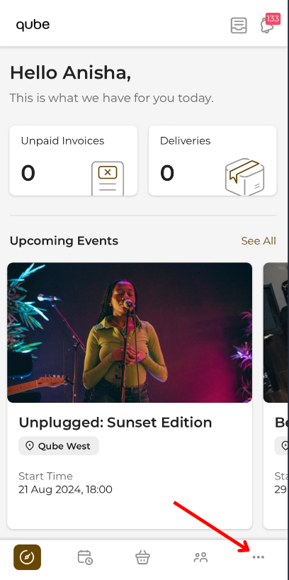 Switching location in the Qube app